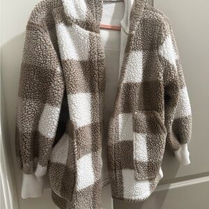 Cozy Checkered Sherpa Jacket